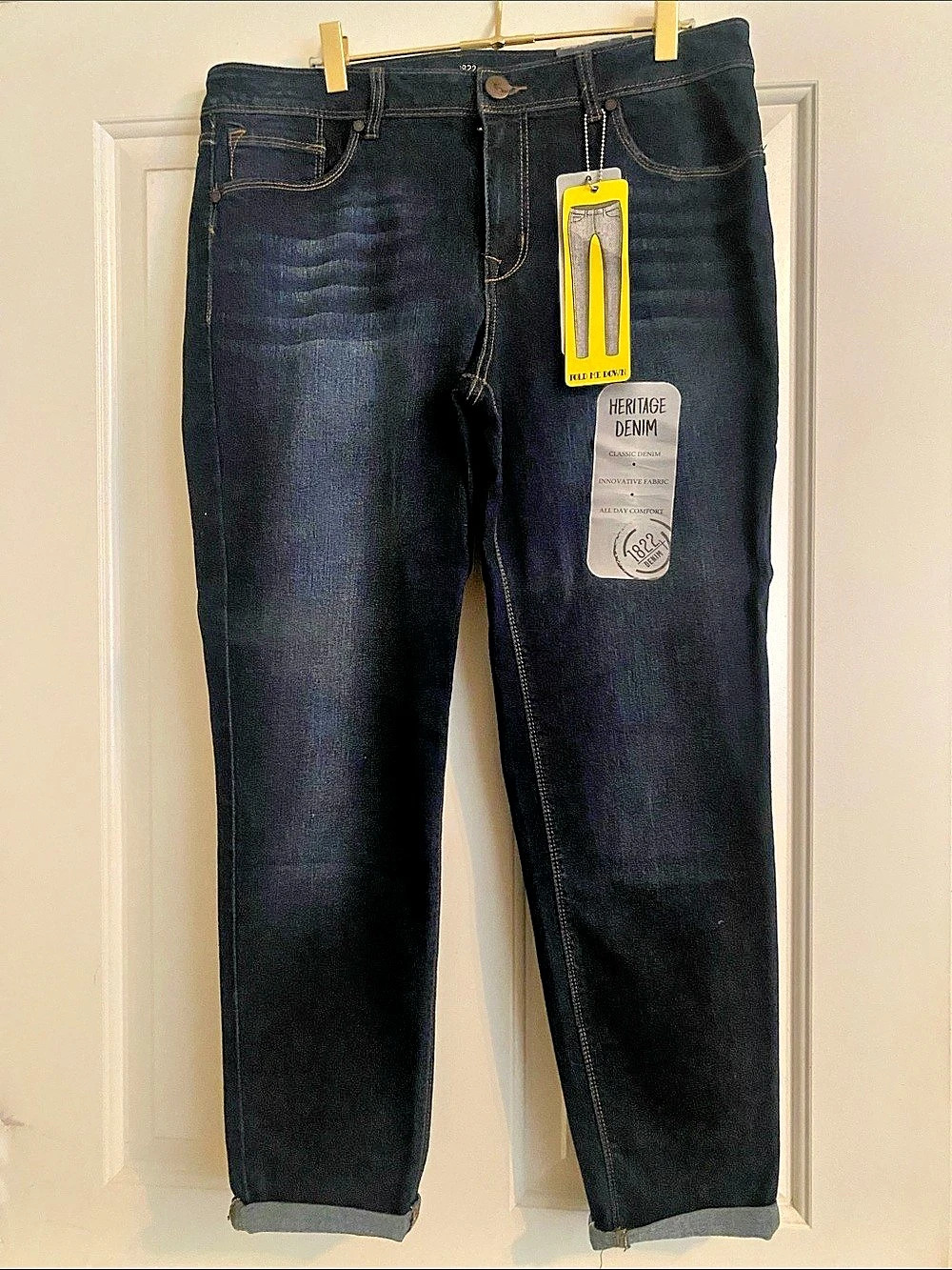 1822 Denim Ankle Skinny Jeans in Blue Waist 16 NWT